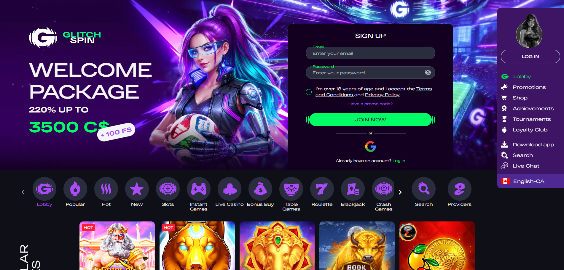 Glitchspin Home Page